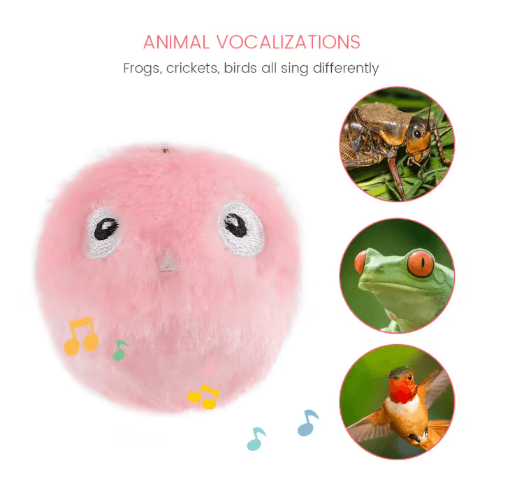 Interactive Cat Toy Balls Smart Plush Chirping Pet Play Set