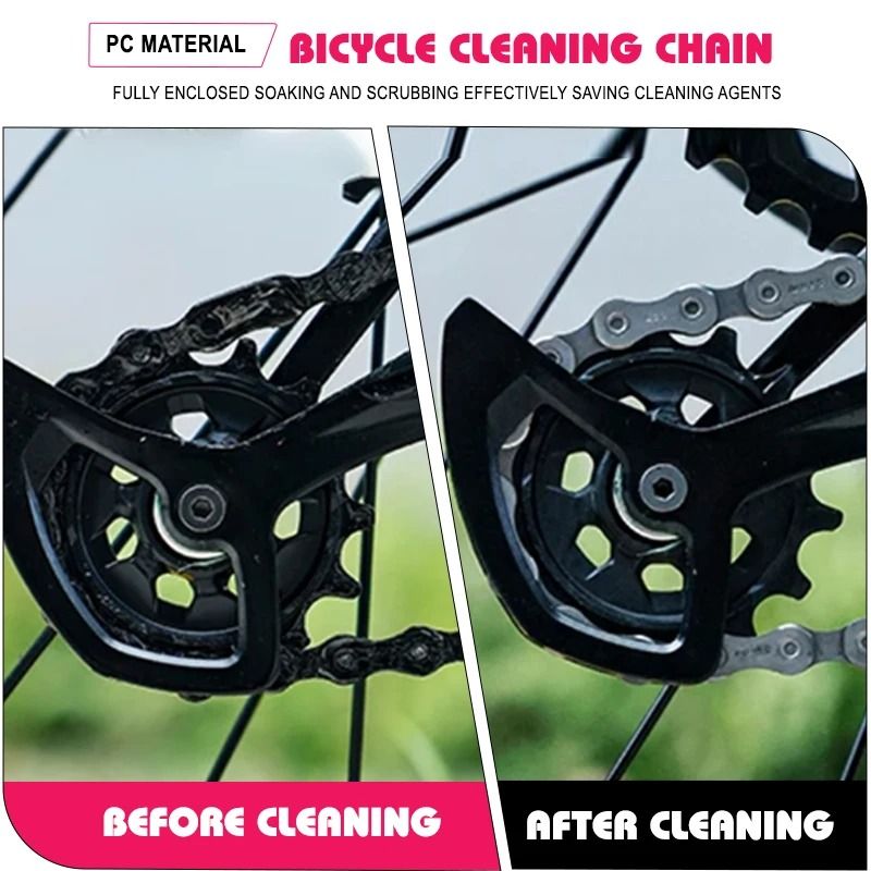 Bicycle Chain Cleaner Kit With Scrubber Washer Tool