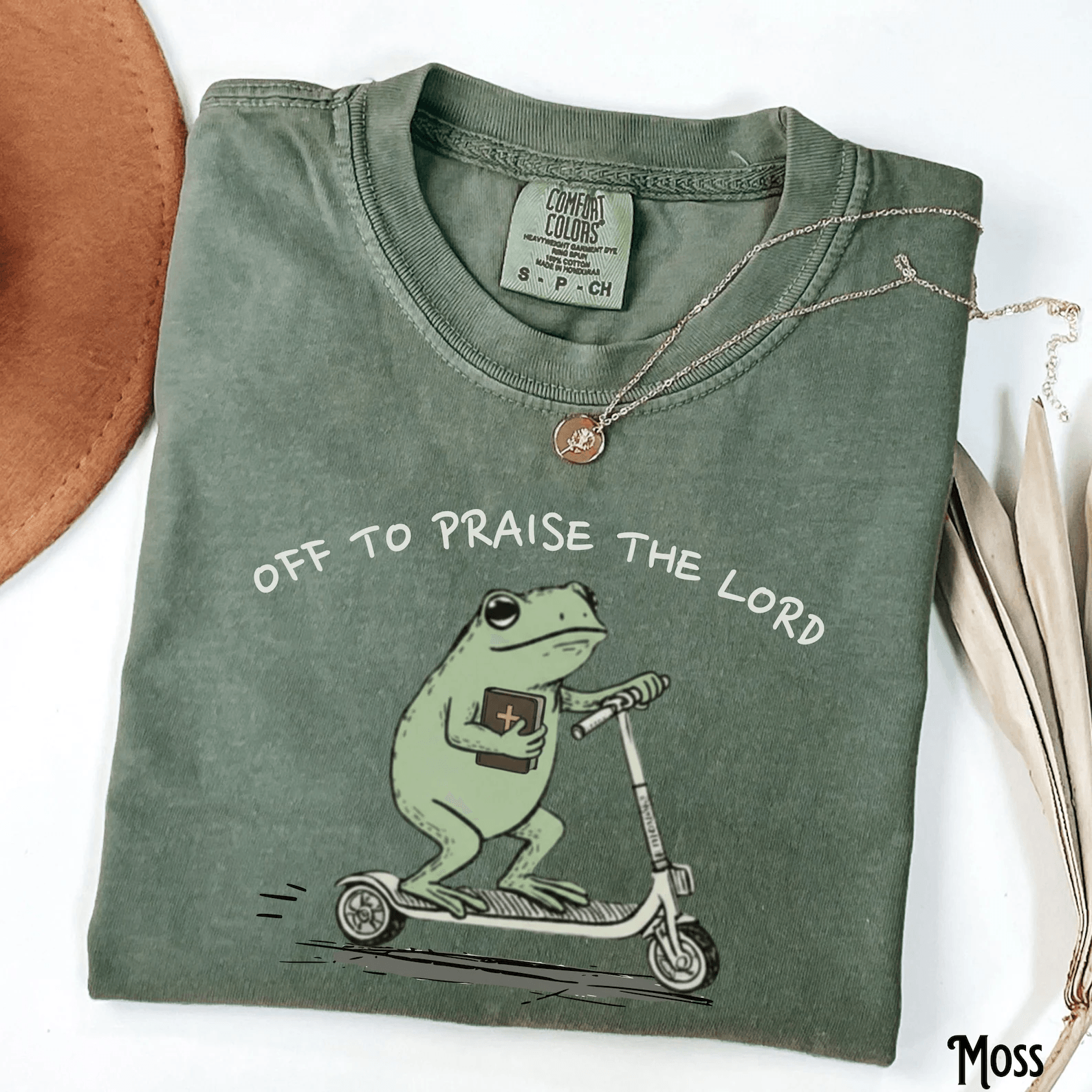Funny Frog Off To Praise The Lord Shirt Comfort Colors Christian Faith Tee