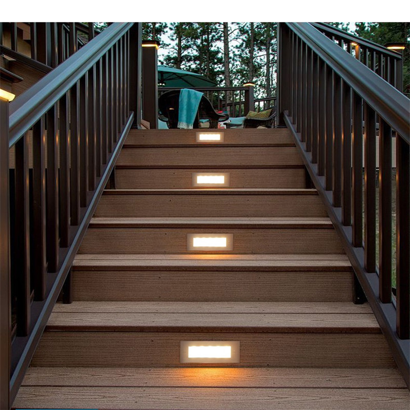 Waterproof Recessed LED Stair Light, Aluminium Wall Lamp, Garden Path Buried Yard Lighting, Floor Lamp for Outdoor Use