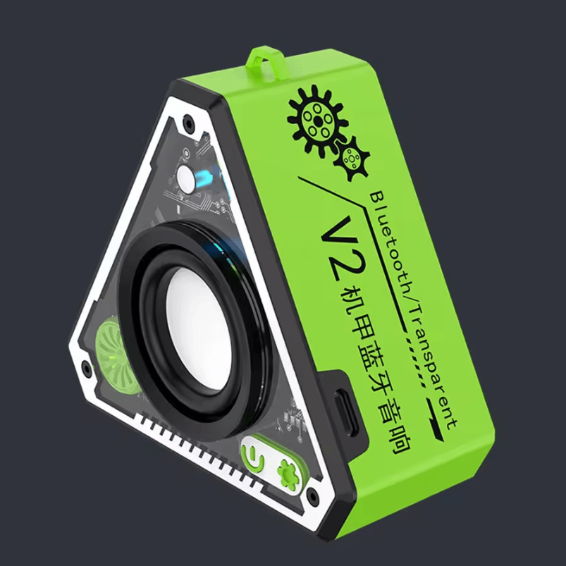 V2 Mecha Style Portable Bluetooth Speaker – Mini Wireless Subwoofer with Stereo Sound for Outdoor and Home