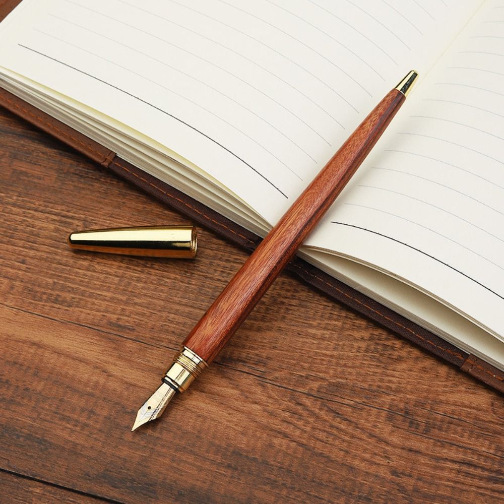 Luxury Wood Fountain Pen Smooth Ink Business Signature Writing Pen