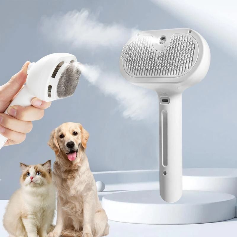 Pet Steam Massage Hair Removal Comb for Dogs and Cats