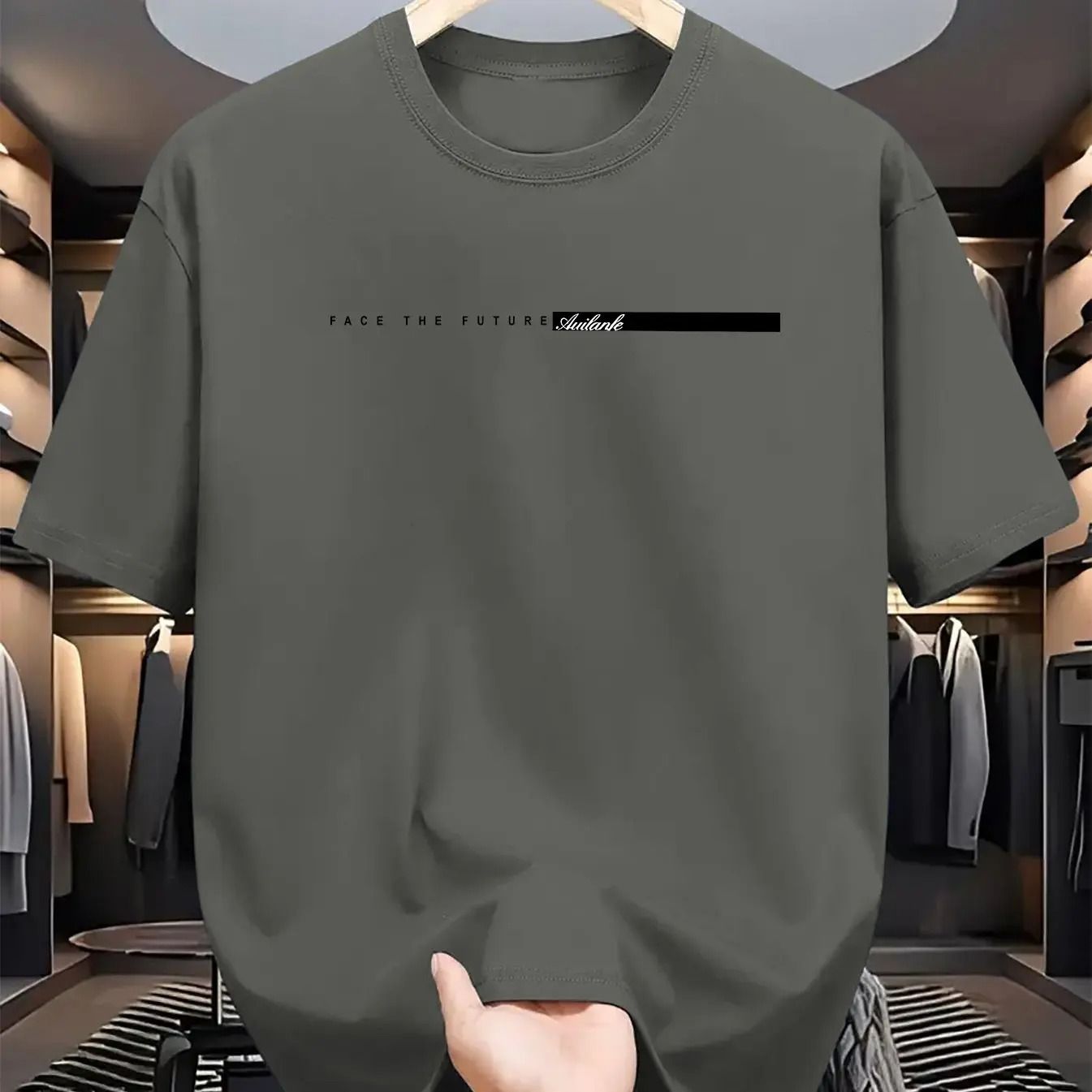 Mens Cotton Casual Loose Fit T-Shirt