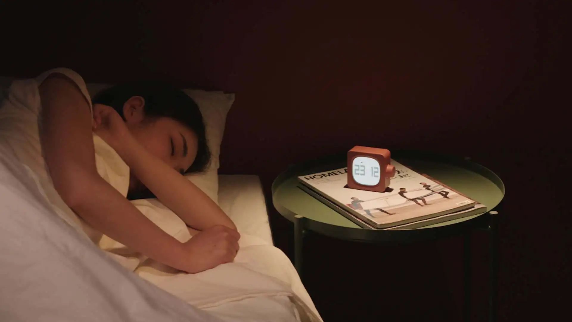 Square Digital LED Alarm Clock with USB Charger & Timer
