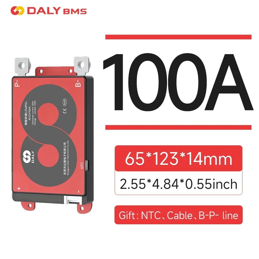 DALY BMS Li-ion and LiFePO4 Battery Management System with Balance Function 15A–100A