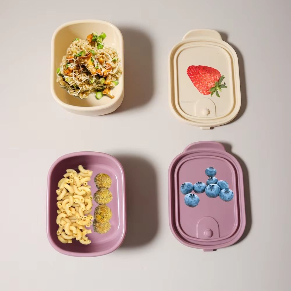 Personalized 10.14 fl oz Silicone Baby Snack Box Custom Name Leak Proof Bento Container
