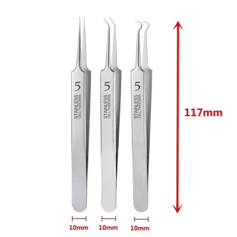 Precision Stainless Steel Blackhead and Acne Removal Tweezers