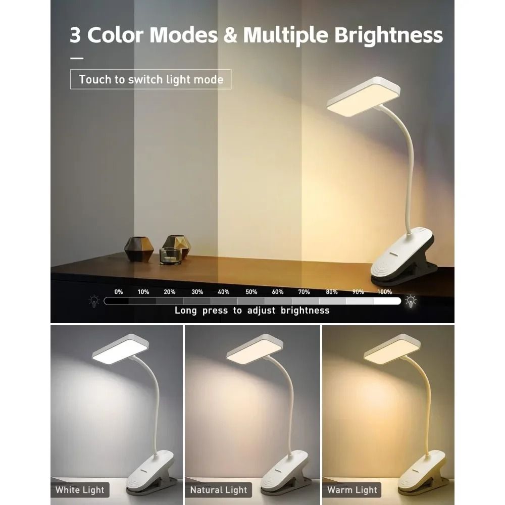 Ultra-Flexible LED Eye-Protection Clip Book Light