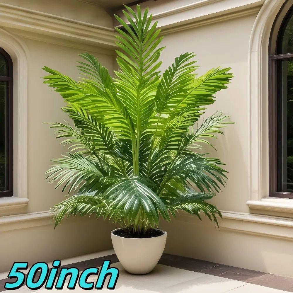 Large Artificial Palm Tree Realistic Indoor Outdoor Tropical Decor Plant