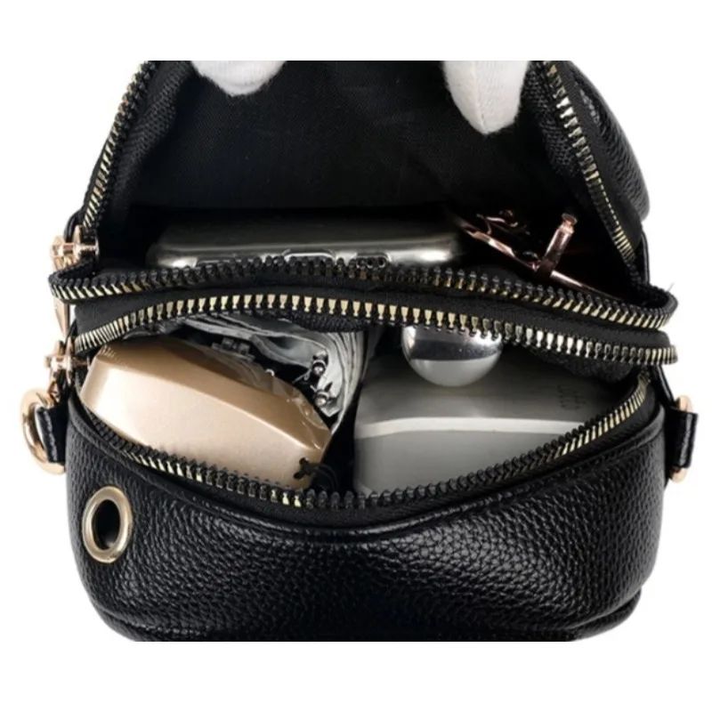 MiniChic PU Leather Phone Crossbody Bag | Women's Stylish Compact Shoulder Messenger Purse