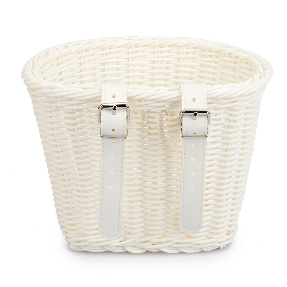 Adjustable Woven Bicycle Front Basket – Hand-Crafted Handlebar Cargo Hub – Multi-Functional Bike Storage for Commuters &