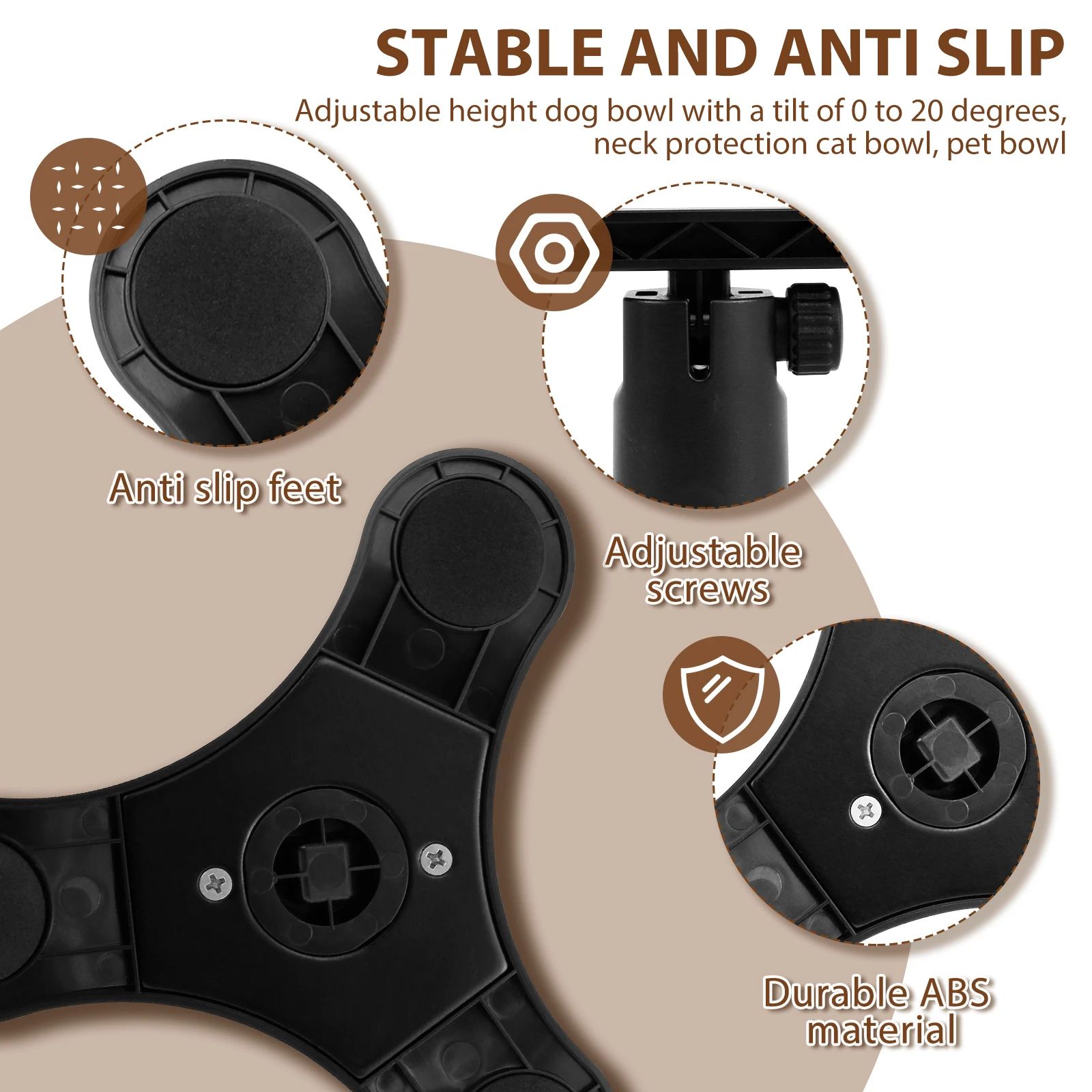 Adjustable Elevated Pet Bowl Stand