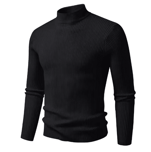 Mens Mock Neck Pullover Sweater High Neck Long Sleeve Winter Casual Knit