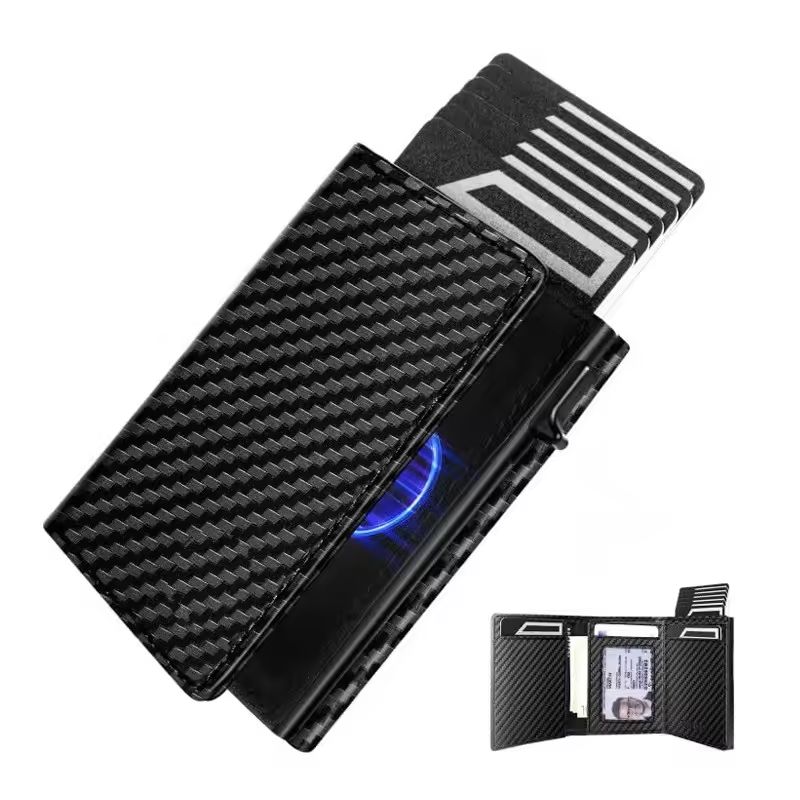 Mens RFID Wallet Slim Trifold with Coin Pocket and Card Holder