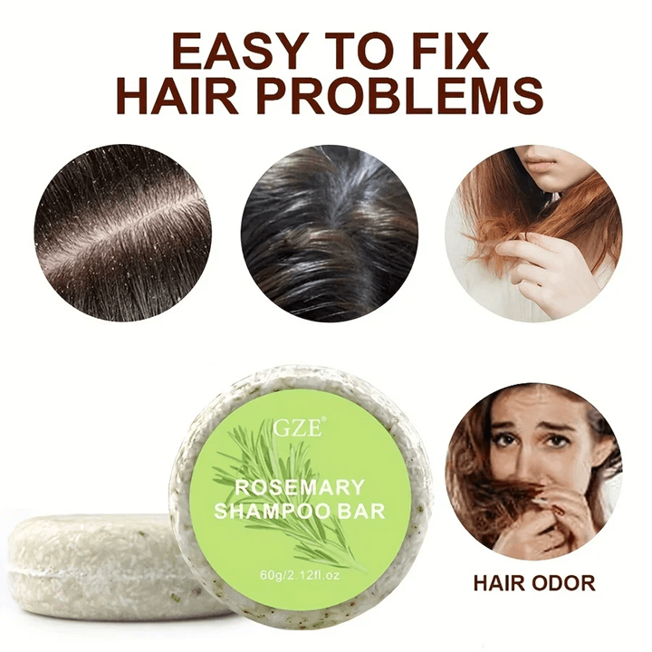 Rosemary Hair Strengthening Shampoo Bar – Nourishes and Revives Weak Hair Naturally