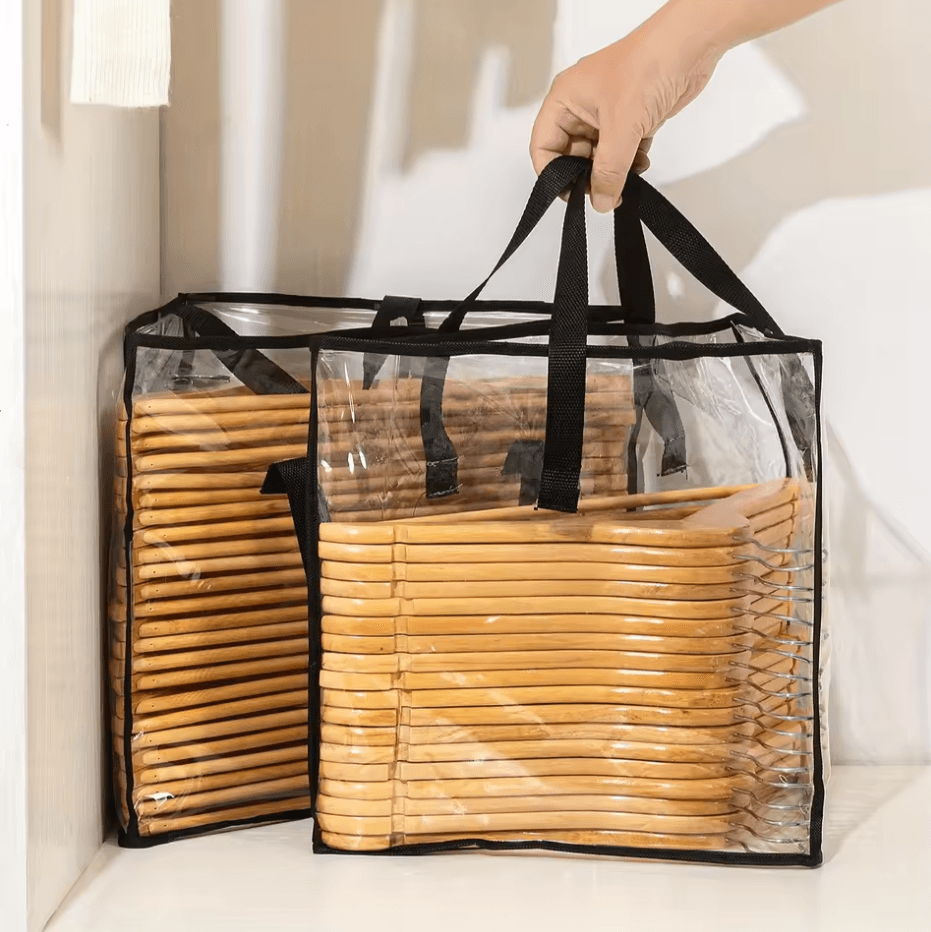 Fabric Triangle Closet Storage Organizer Hanger Bag Space-Saving Wardrobe Accessory