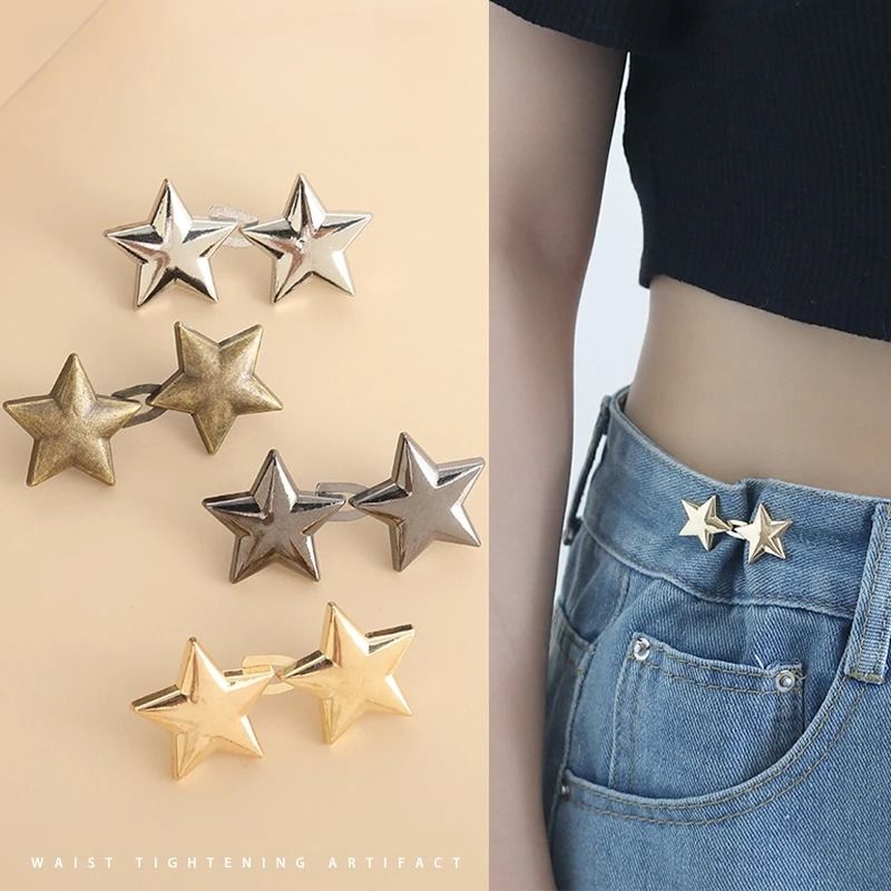 Adjustable Jeans Button Clips Waist Tightener Snap Button Buckle