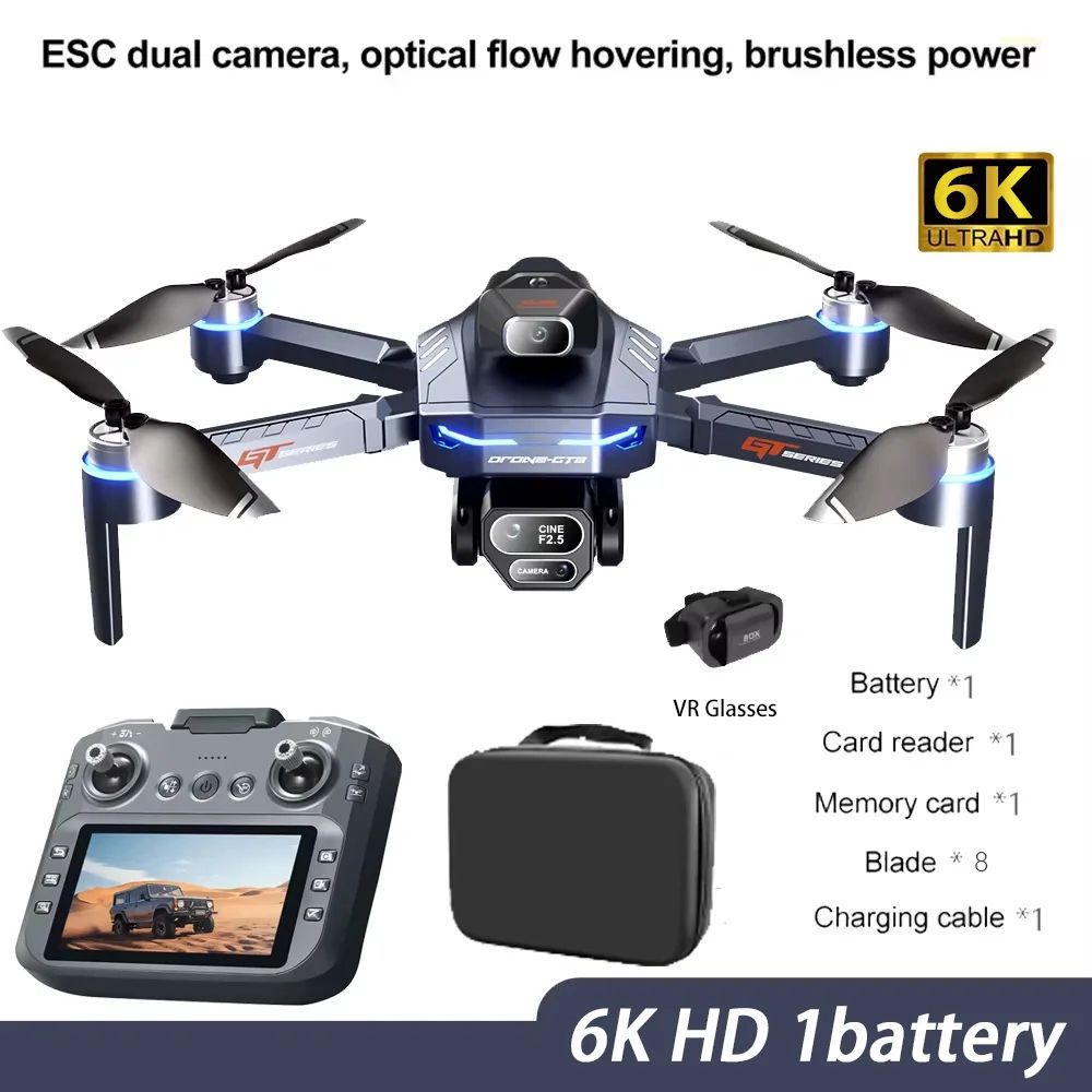 GT8 Foldable Drone with GPS Obstacle Avoidance and 360 Dual Cameras