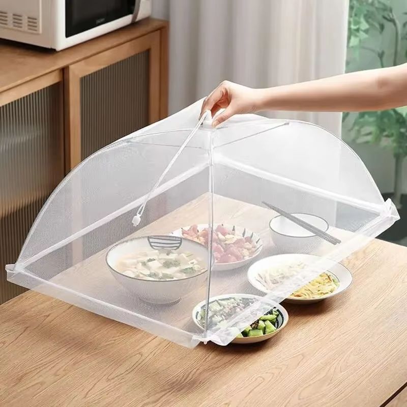 Pop-Up Mesh Folding Food Cover – Washable & Insect-Proof Table Dish Protection