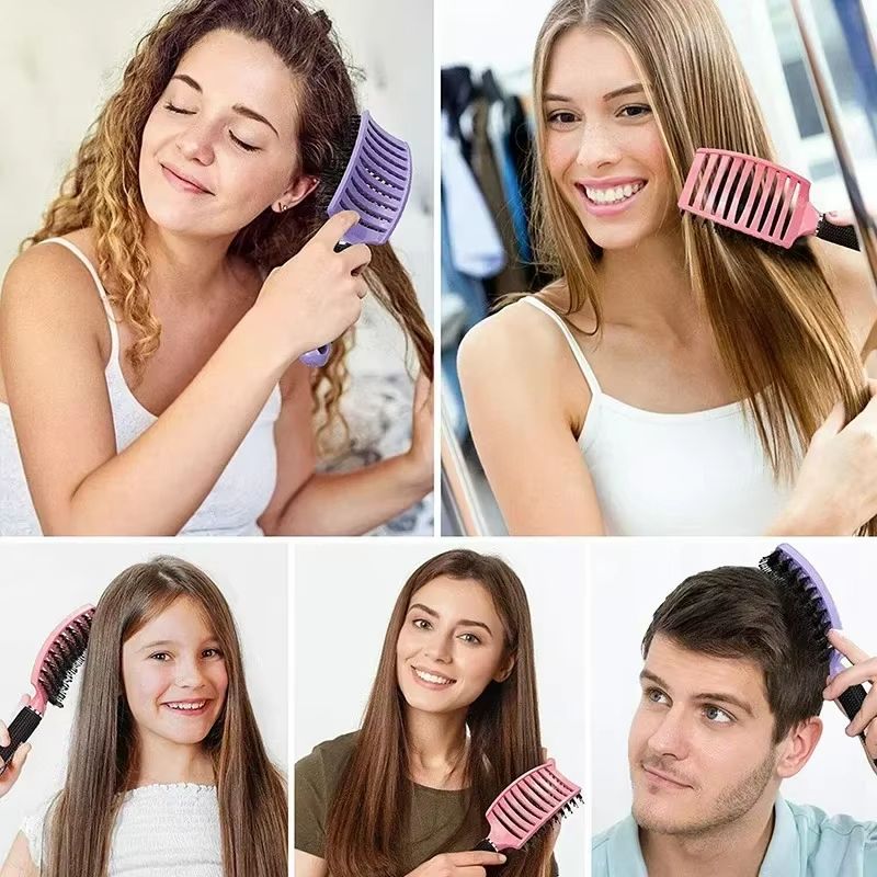 SmoothDetangle Boar & Nylon Scalp Massage Hair Brush