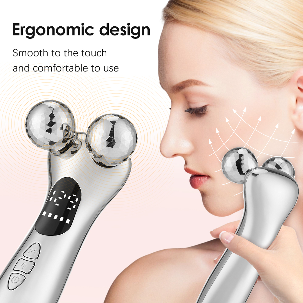 Electric Facial Slimming Roller, Micro-current Face Lift and Skin Tightening Massager