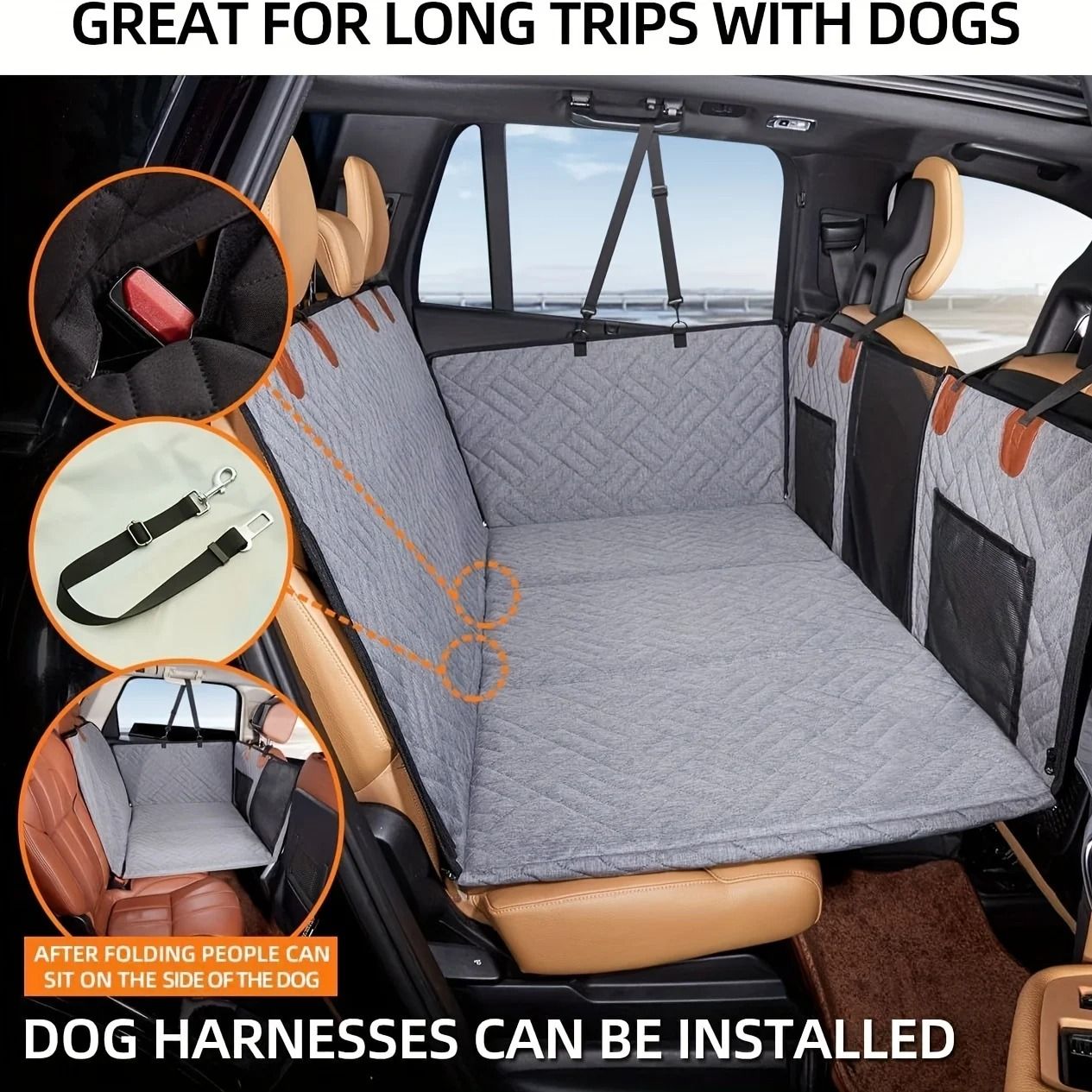 Professional Heavy Duty Waterproof Dog Car Seat Hammock