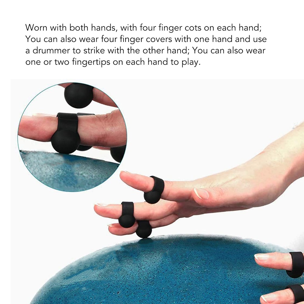Percussion Silicone Finger Covers for Tongue Drum, Finger Protection and Practice Sleeves