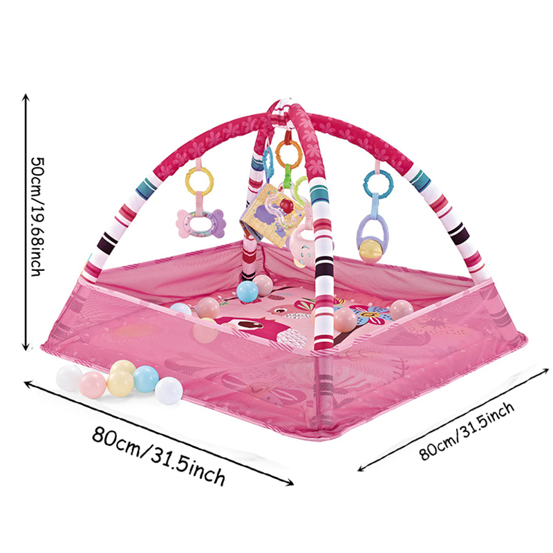 Baby Activity Gym Play Mat with Toys Soft Infant Crawling Mat Early Development Baby Play Gym