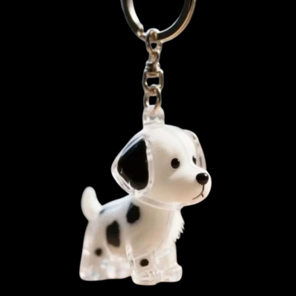 Cartoon Puppy Hair Keepsake Keychain