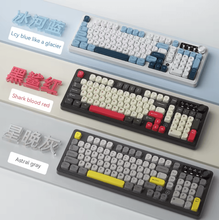 AJAZZ AF98 Wired and Wireless Keyboard with Three Mode RGB and Long Battery Life