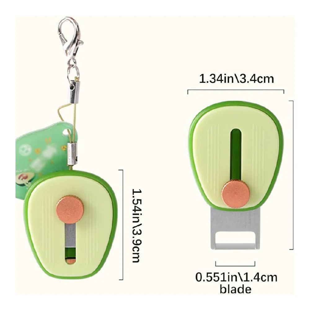 Avocado-Shaped Stainless Steel Fruit and Vegetable Peeler with Keychain – Portable Mini Kitchen Tool