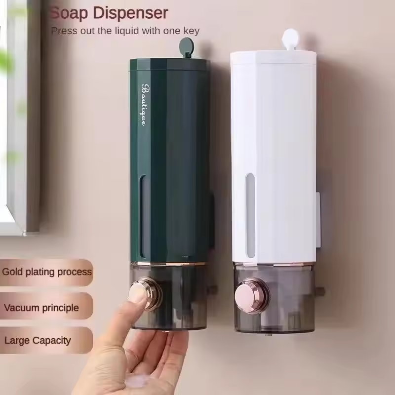 Wall-mounted Punch-free Soap Dispenser, Hand Soap Press Box, Bathroom Hotel, Shampoo Shower Gel Dispenser