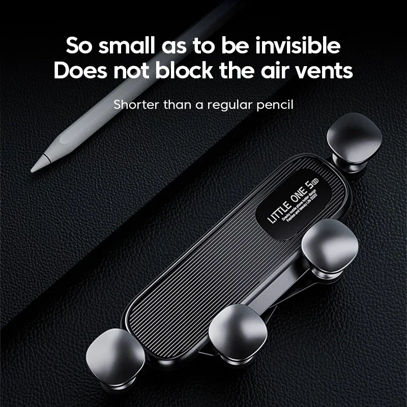 Air Vent Clip Navigation Stand, 360° Rotation Gravity Car Phone Holder, Telescopic Air Outlet Support 4.7-7 inch