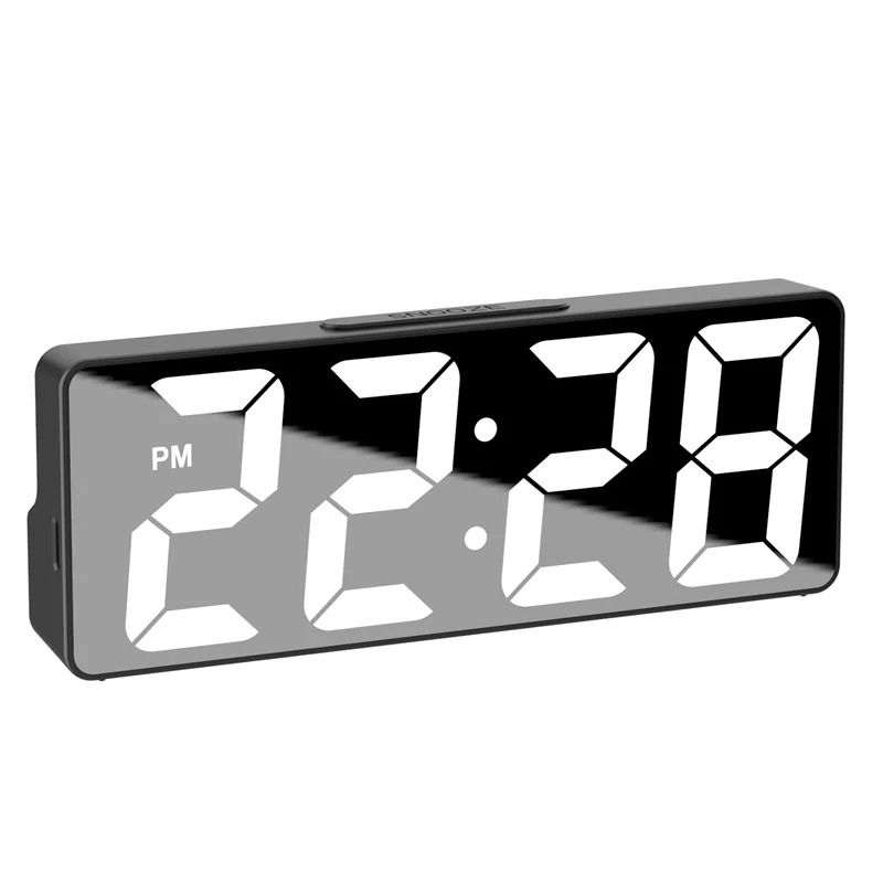 Digital Alarm Clock with Temperature and Adjustable Brightness