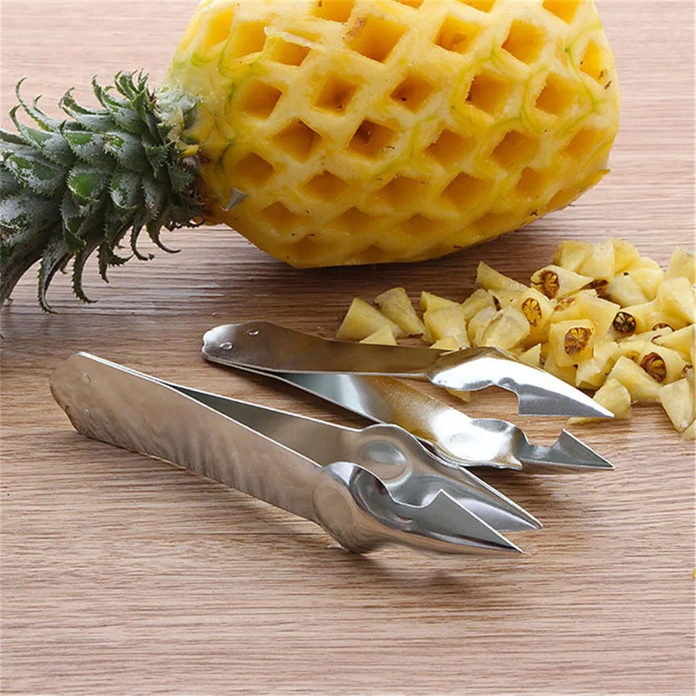 Stainless Steel Strawberry Huller & Pineapple Slicer Multi-functional Kitchen Cutter Tool