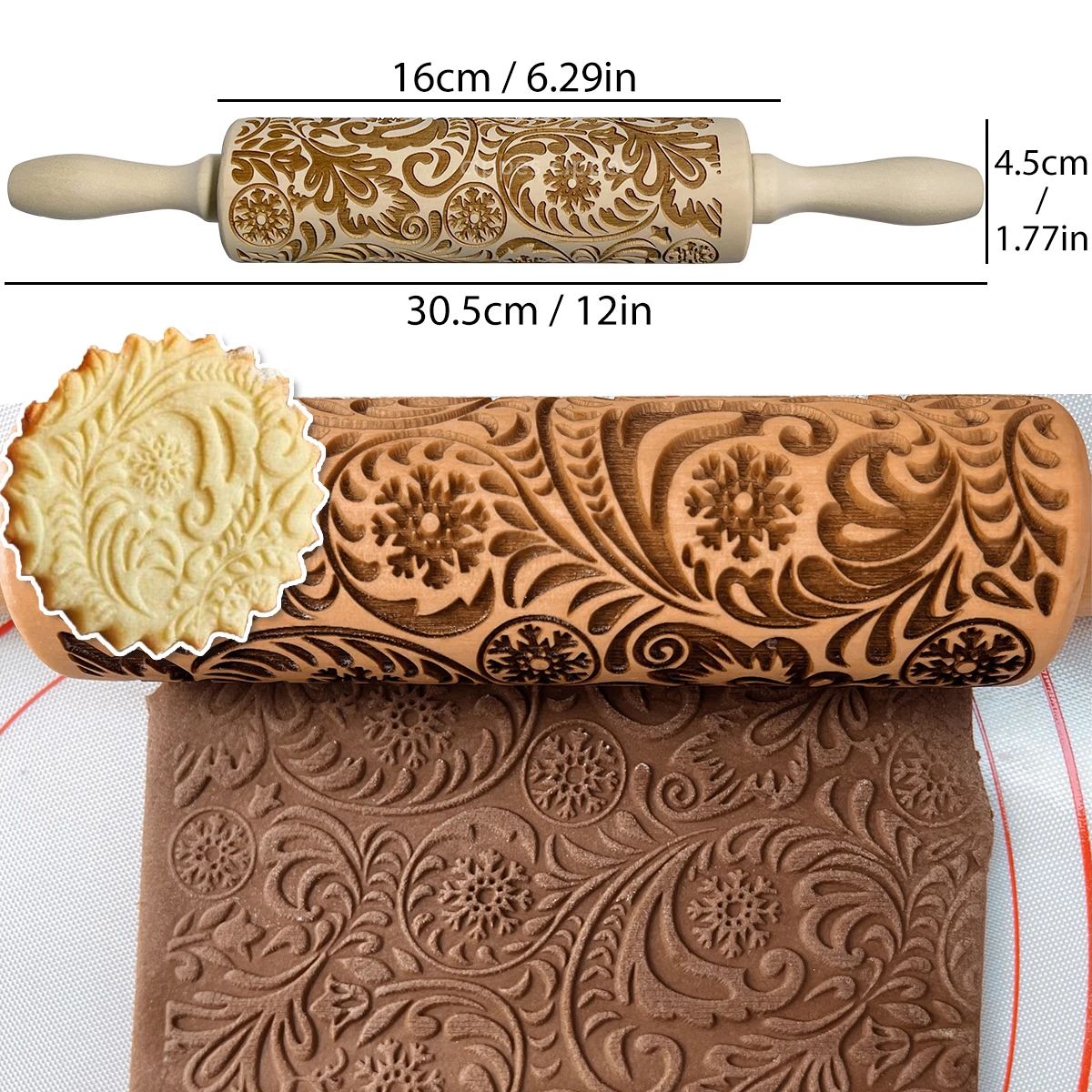 Christmas Embossed Rolling Pin