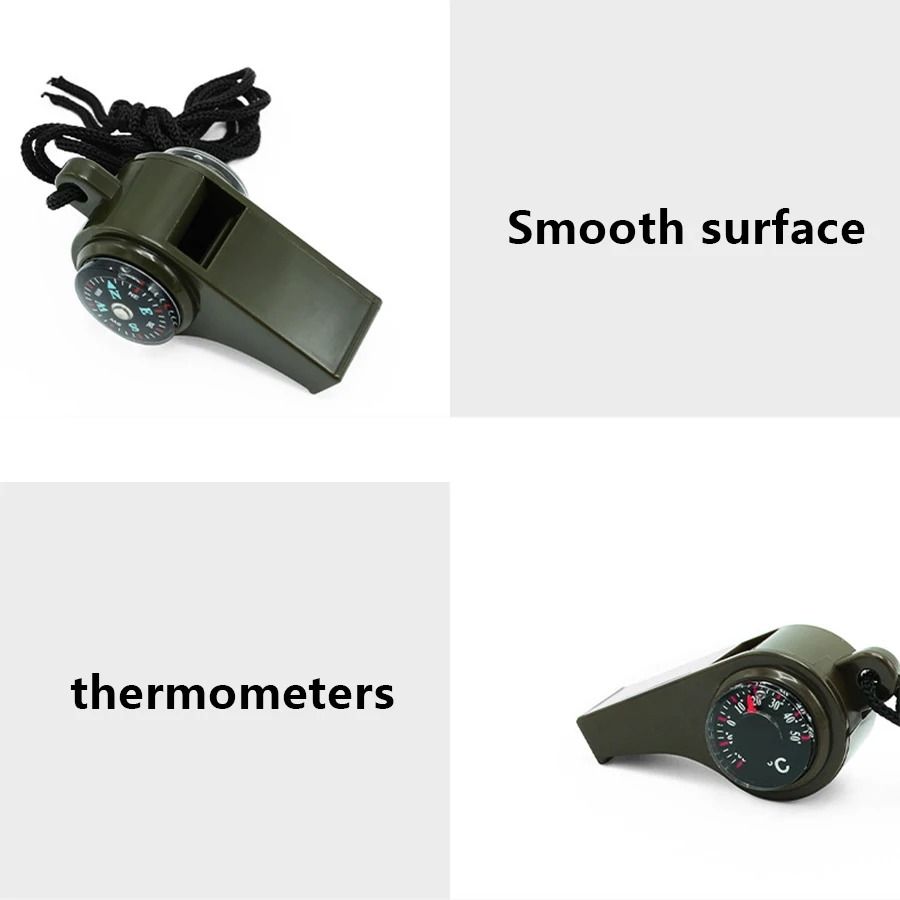 Emergency Survival Whistle with Compass and Thermometer