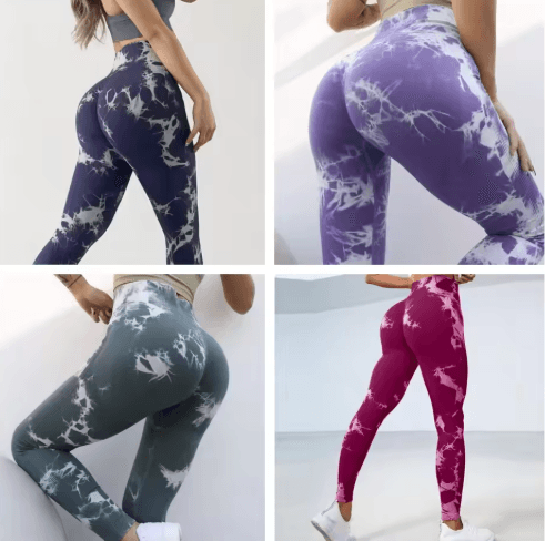 Tie-Dye Butt-Lifting Yoga Leggings – High Waist Slim-Fit Fitness Leggings