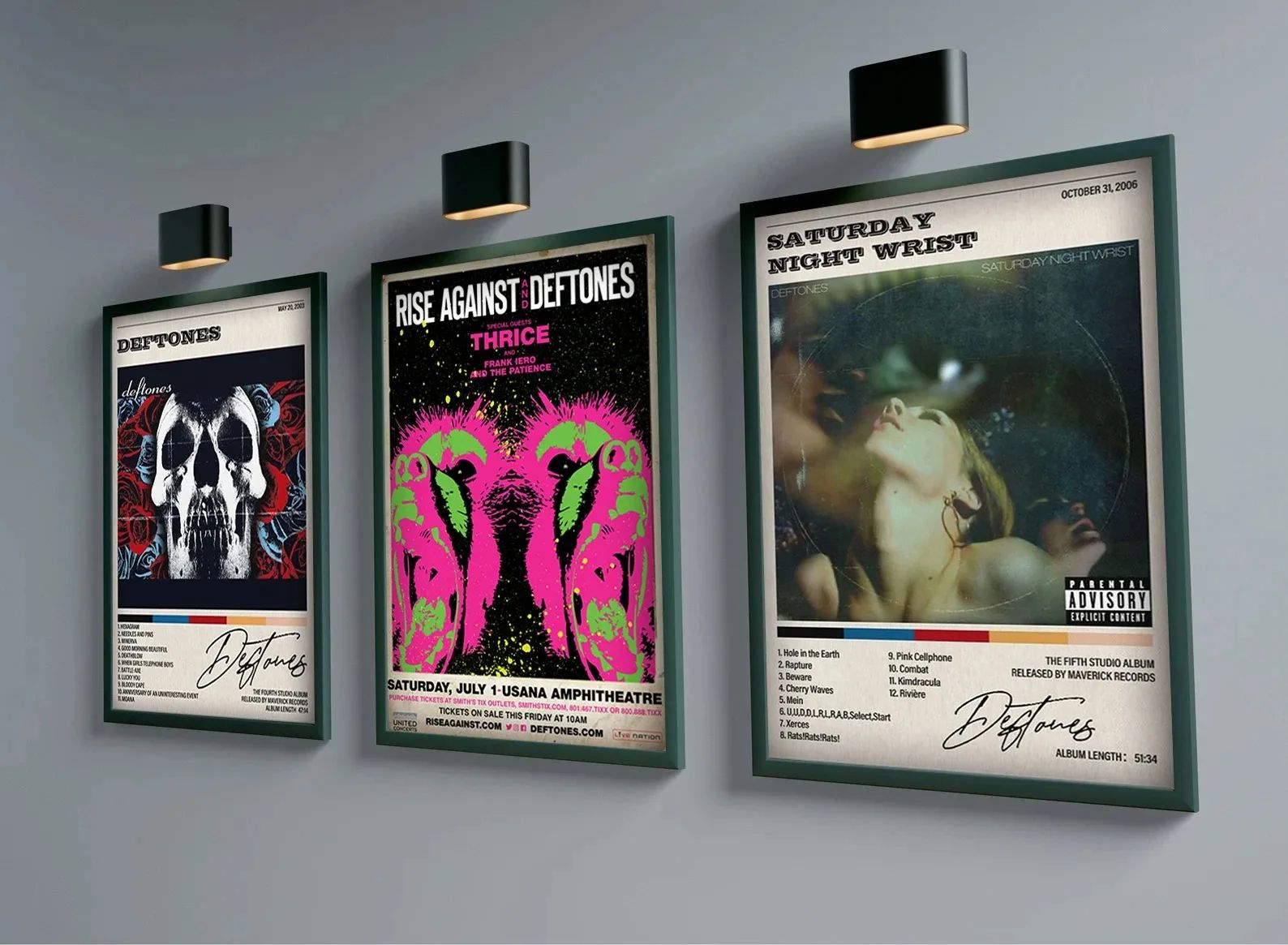 Deftones Around The Fur Poster Retro Rock Album Wall Art Canvas Decor