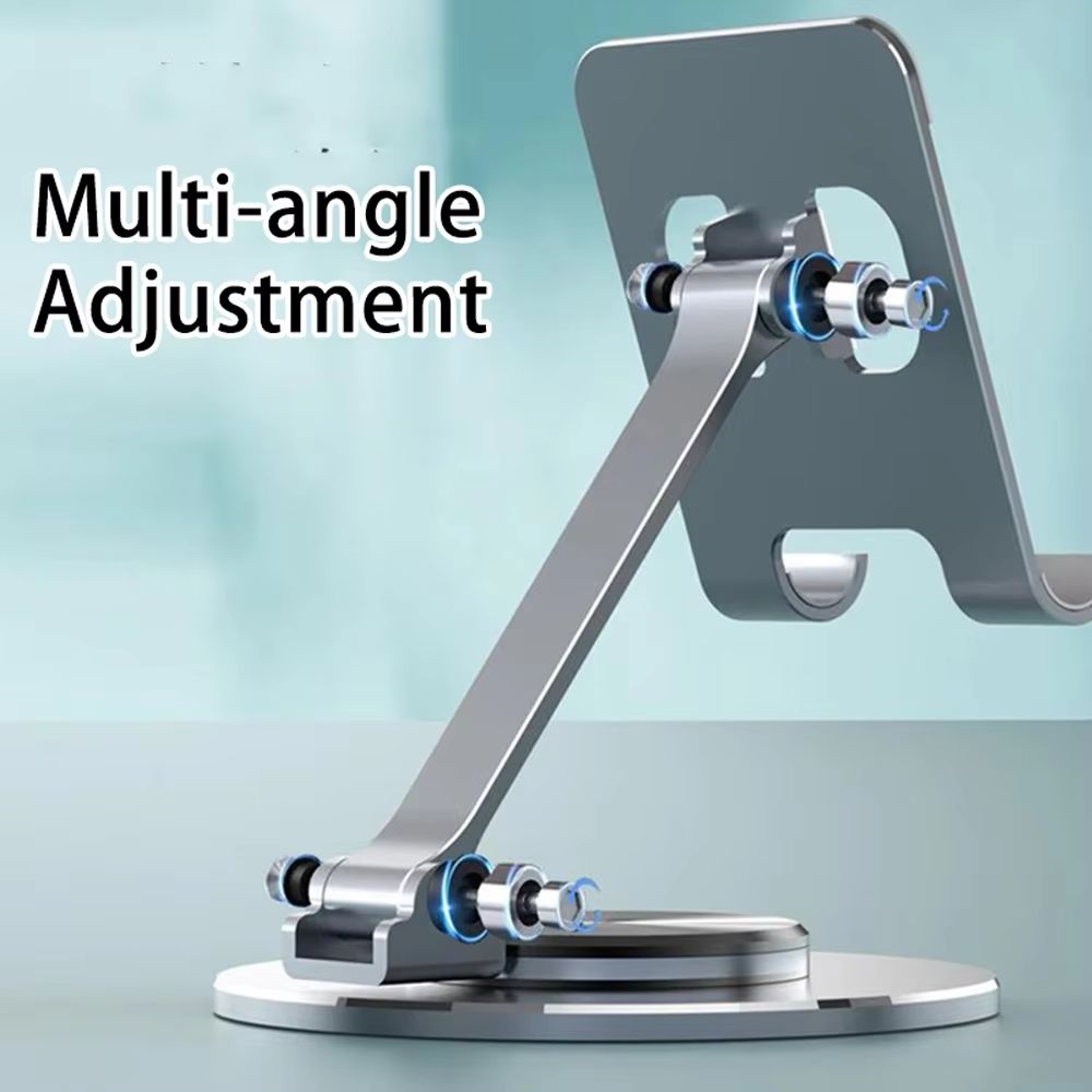 360° Rotate Metal Desk Mobile Phone Holder – Adjustable Stand for iPhone, Xiaomi, iPad, and Tablets