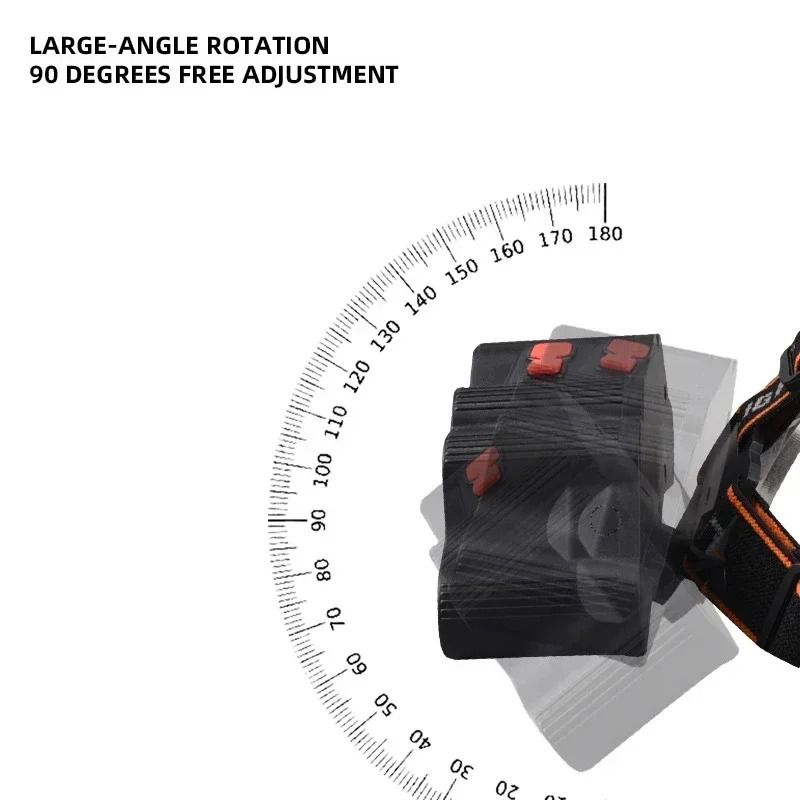 Strong Light 11-LED USB Rechargeable Headlamp with Built-In Battery