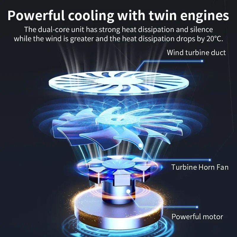 Q100 Gaming Laptop Cooling Pad LED Screen Laptop Cooler Stand 2600RPM Cooling Fan