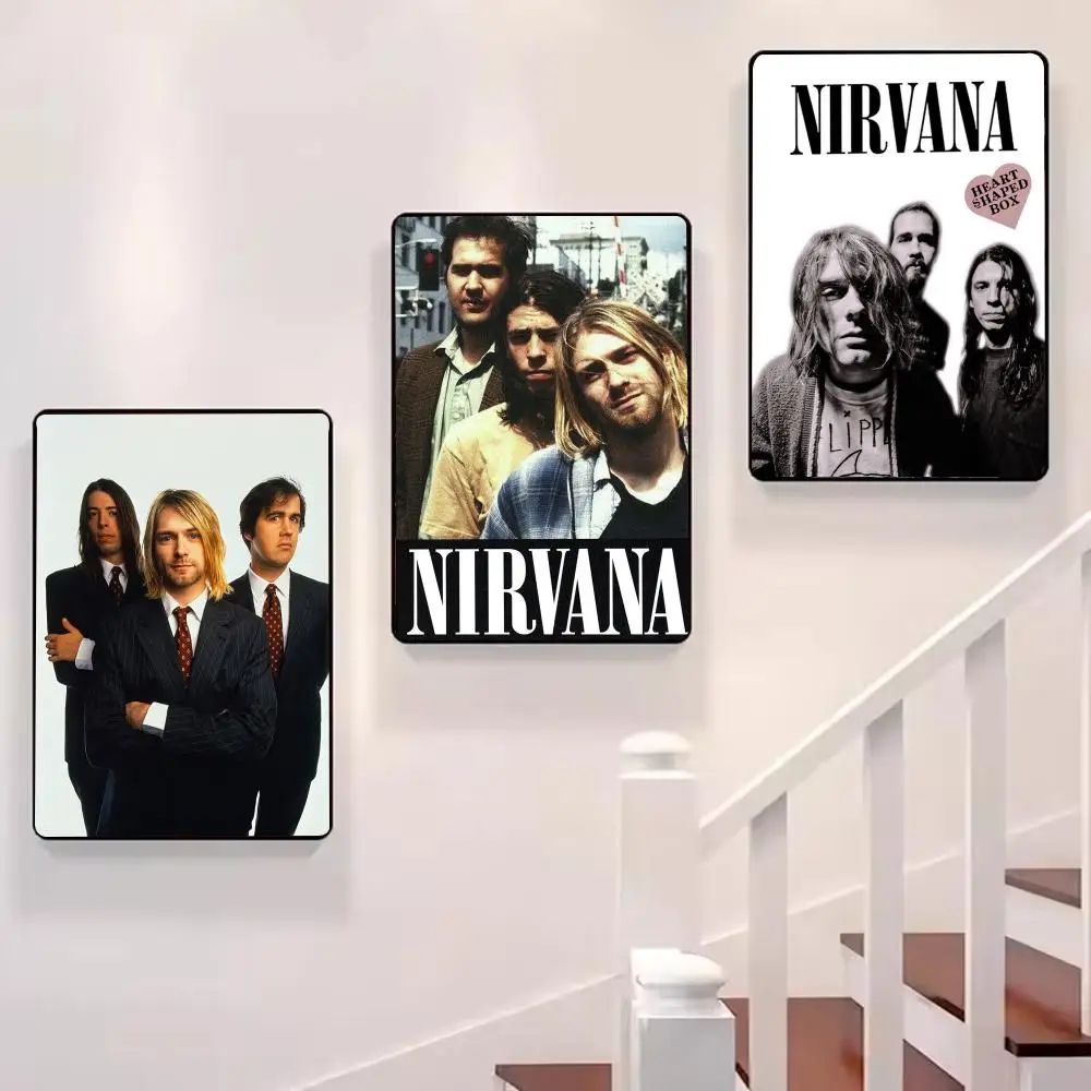 Nirvana Rock Band Calligraphy Canvas Poster