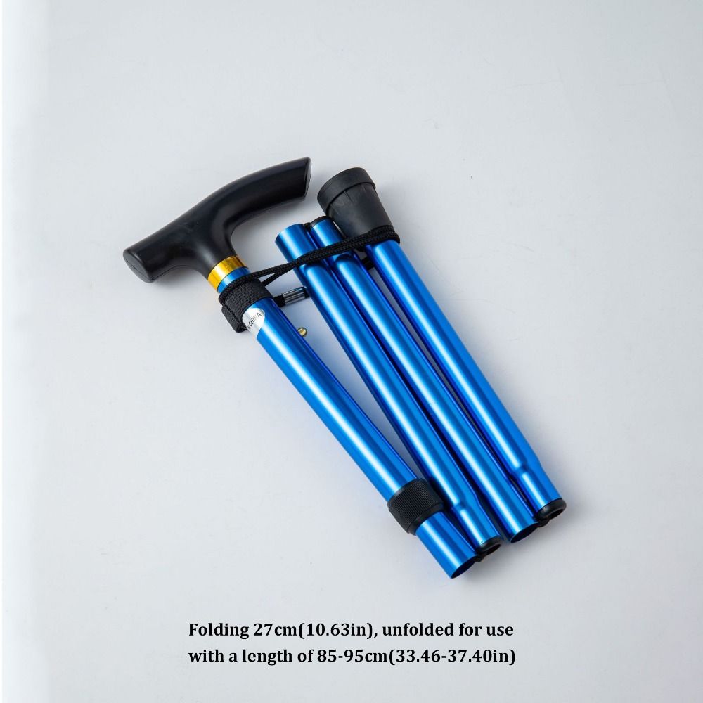 Portable Adjustable Folding Cane Strengthen Walking Cane for Adults Elderly