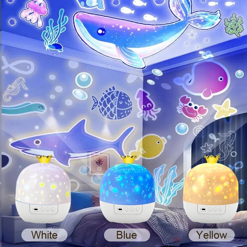 OceanGlow 360° Ocean Night Light Projector for Kids Bedroom