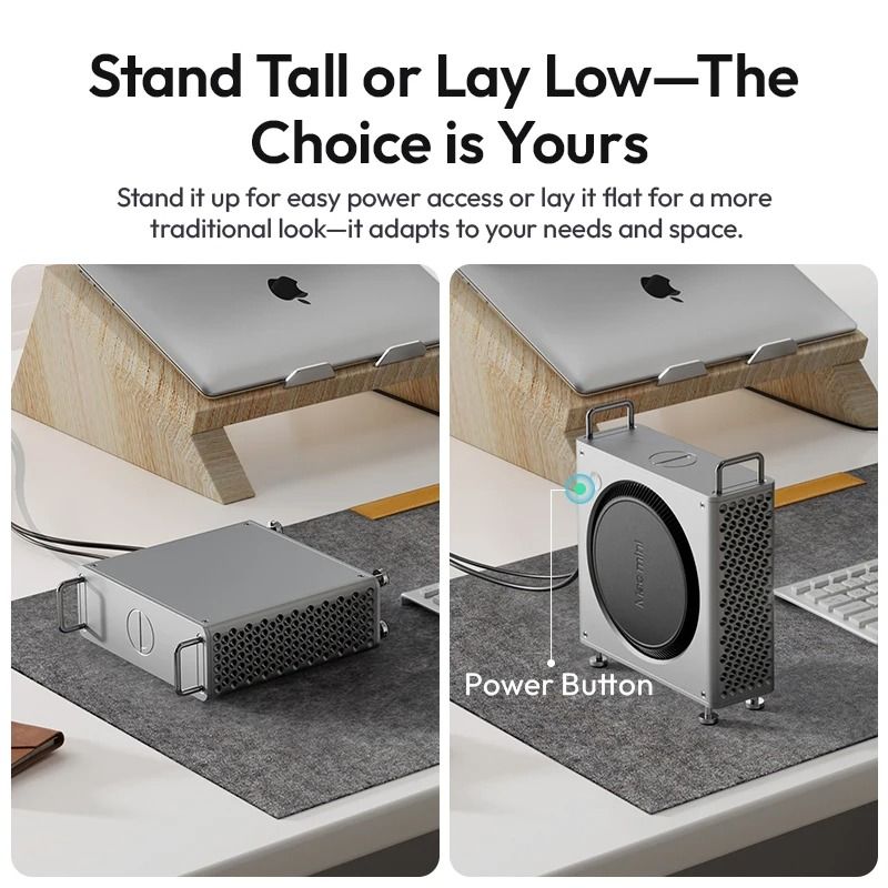 Sleek Aluminum Cooling Case for Mac Mini M4 and M4 Pro