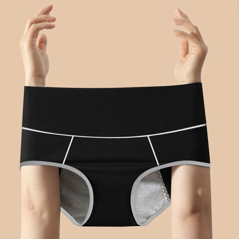 Womens High Waist Leak Proof Period Panties Four Pack Cotton Menstrual Underwear