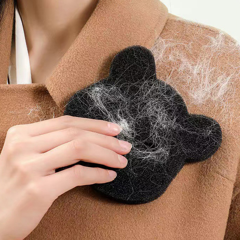 Reusable Household Pet Hair Remover, Black, Machine Washed Bear Sticky Sponge for Dryer