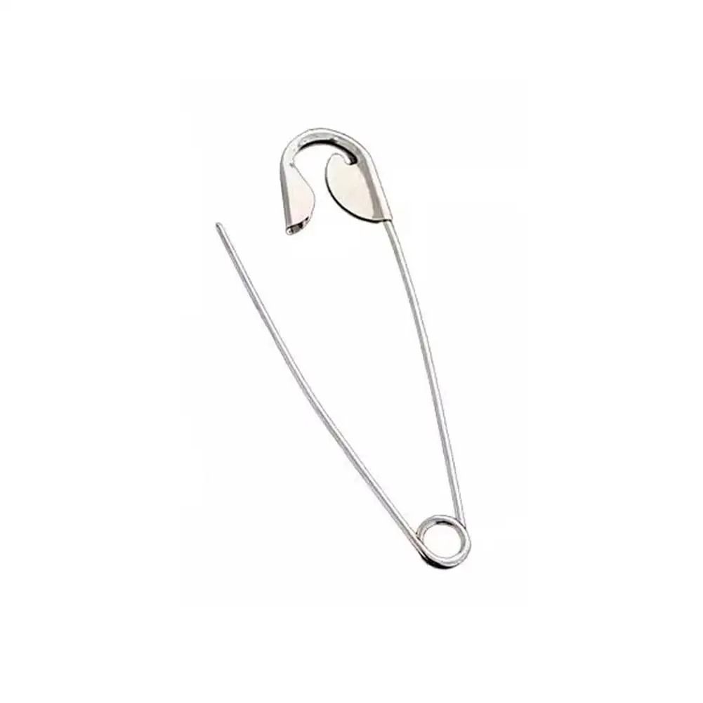 Large Metal Safety Pin Barrette and High-Fidelity Aesthetic Stabilization Architecture